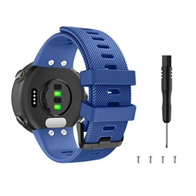 Imagen de MoKo Correa de Reloj Deportiva Compatible con Garmin Forerunner 45/Forerunner 45S/Swim 2 , Pulsera Elegante y Ajustable, Banda Inteligente 4.92&quot; 7.48&quot;(125mm 190mm) Repusto, Morado Oscuro