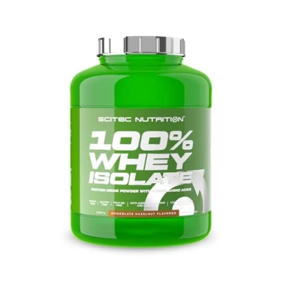 Imagen de Scitec Nutrition 100% Whey Isolate Puro Poder Proteico con BCAAs Glutamina y Arginina Fórmula sin Azúcar ni Gluten, 1816 g, Chocolate Avellana
