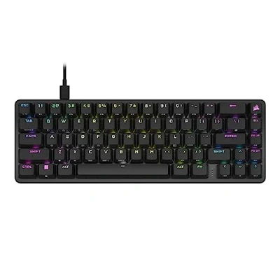 Imagen de Corsair K65 Pro Mini RGB 65% Teclado óptico para Juegos mecánicos Interruptores OPX Teclas de Doble Disparo PBT Compatible con iCUE QWERTY NA Layout Negro