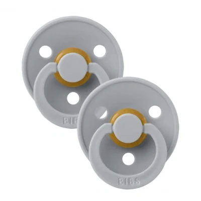Imagen de 2 Chupetes BIBS Colour Round Cloud/Cloud