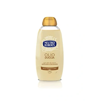 Imagen de Neutro Roberts aceite de ducha con coco, excelente para pieles delicadas, fórmula suavizante y protectora una piel suave saludable, limpia e hidratada, no engrasa, botella 250 ml