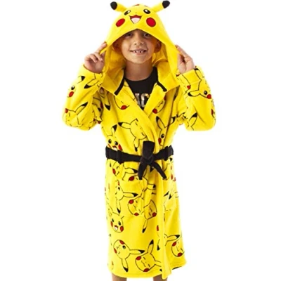 Imagen de Pokémon Bata niños y niñas, Pikachu, Albornoz de Bolsillo para 13 14 años