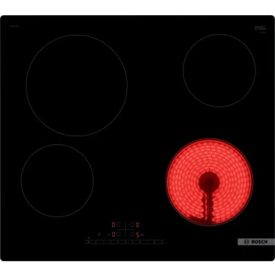 Imagen de Bosch PKE611FN8E Placa eléctrica (6900 W, 4 chimeneas, 60 cm, 6900 W), color negro