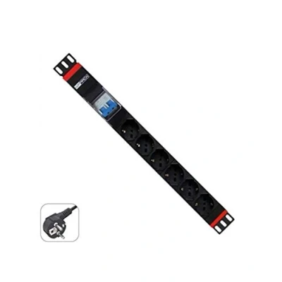 Imagen de WP Rack Regleta de 6 tomas italianas/Schuko con fusible
