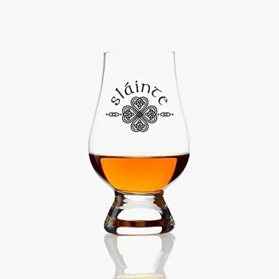 Imagen de Glencairn Vaso de degustación oficial whisky con grabado escocés «Slainte Celtic Cross», 170 ml, 6 onzas