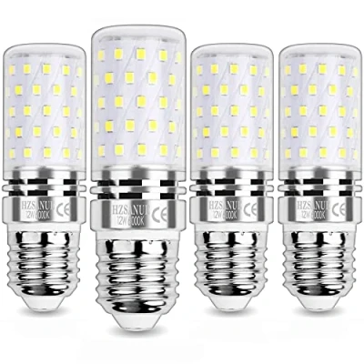 Imagen de HZSANUE Bombillas Maíz LED 12W, E27 Tornillo Edison Bombilla, 6000K Blanco Frío, 1350LM, Incandescentes de 100W Equivalentes, No Regulable, Paquete 4
