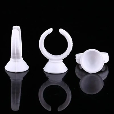 Imagen de 100Pcs Anillo De Tatuaje Taza Pigmento Soporte Silicona, Anillos Maquillaje Ceja Labio Pigmentos Contenedor Herramienta Microblading Pigmento(2)