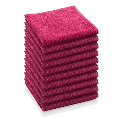 Imagen de E Cloth paño de Microfibra Uso General, Limpieza Multiusos para Superficies del hogar, Lavable y Reutilizable, Promesa 100 Lavados, Rojo, Paquete 10