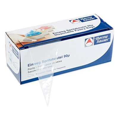 Imagen de Thermohauser 8300017035 Bolsas pasteleras Desechables (plástico PE) Smoothy, Transparente, 100 Unidades, 45,0 x 23,0 0,009 cm, Polietileno