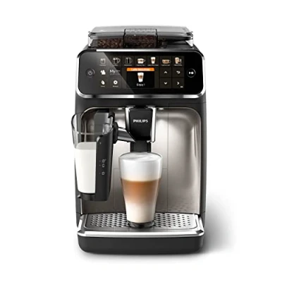 Imagen de Philips Serie 5400 Cafetera Superautomática Sistema de Leche LatteGo, 12 Variedades Café, Pantalla Intuitiva, 4 Perfiles Usuario, Cromado (EP5447/90)
