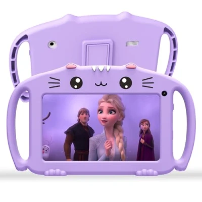 Imagen de ascrecem Tablet Niños 7 Pulgadas Android Tableta Infantil con WiFi Doble Cámara Control Parental Quad Core 2GB RAM 32GB ROM Juegos Educativos Bebe de 3 a 14 años Chica Chico (Morado)