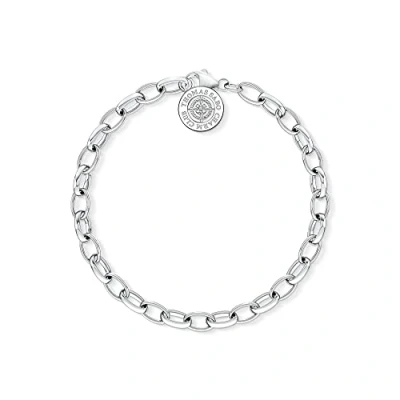 Imagen de THOMAS SABO Pulsera con Dijes y Diamantes en Plata de Ley 925 Dcx0001 725 14 L, 19.50 cm, Plateado