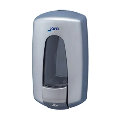 Imagen de Jofel Dosificador de Jabón Líquido para Pared, Recargable con Capacidad 0.9L, Dispensador Baño Rellenable, Válvula Anticorrosión y Antigoteo, Carcasa Inox., Aitana AC79000, Satinado