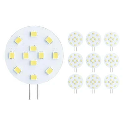 Imagen de SEBSON Bombilla LED G4 2,5W Equivalente a 20W 200 Lúmenes Blanco Cálido 3000K No Regulable Angulo de Haz 130 Redondo 12V Juego 10
