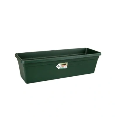 Imagen de Elho Green Basics Trough 50 Jardinera Leaf Exterior &amp; Balcón L 16.5 x A 49 A13.7 cm