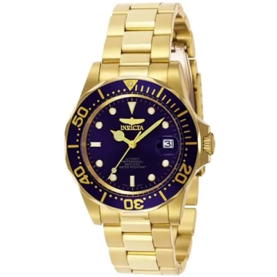 Imagen de Invicta Pro Diver Reloj automático para hombre de acero inoxidable, Oro / Azul, 40 mm
