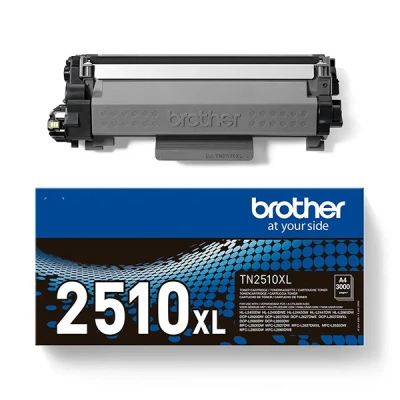 Imagen de Tóner Brother TN2510XL, Hasta 3000 págs. , ISO/IEC 19752, Negro