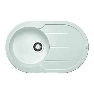 Imagen de Pyramis 070072412 ALAZIA Round (78x49) 1B 1D, Piragranita Snow, 78 x 49 cm