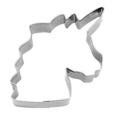 Imagen de Staedter Unicorn Head Molde para Galletas, Plata, 8 cm