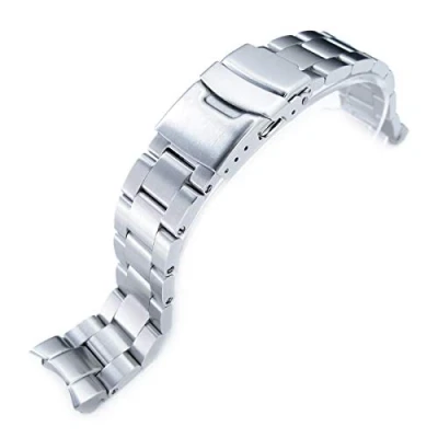 Imagen de MiLTAT Pulsera de 20 mm para Seiko SKX013, Super O macizo 316L, acero inoxidable cepillado, plata, L, Clásico