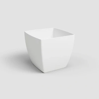 Imagen de Artevasi Siena Pot Maceta Cuadrada con Acabado Mate, plástico 100% reciclable, 30 cm, Color Blanco