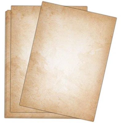 Imagen de papel de carta vintage brillante, 100 hojas en formato DIN A4, impreso por ambos lados calidad 120 g Sophies Kartenwelt