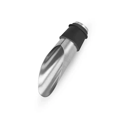 Imagen de Fackelmann Vertedor Anti gotas en Acero Inoxidable y Silicona negra 7,5x2,3cm. 1 ud.