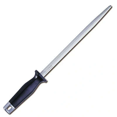 Imagen de F. DICK 76541250 Afilador de acero (mango ergonómico, dureza la superficie superior a 65 HRC, herramienta lijado para cuchillos cocina), color gris