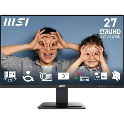 Imagen de MSI Pro MP273U Monitor Profesional UHMSI UHD de 27&quot;, Panel IPS 4K 3840 x 2160, Pip/PBP, 60Hz, 300 nits, Anti Glare, Altavoces Integrados, Inclinación Ajustable, HDMI 2.0b, DP (1.4a), Negro