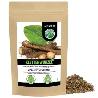 Imagen de raíz de bardana cortada (250g), té seca, 100% natural, sin aditivos