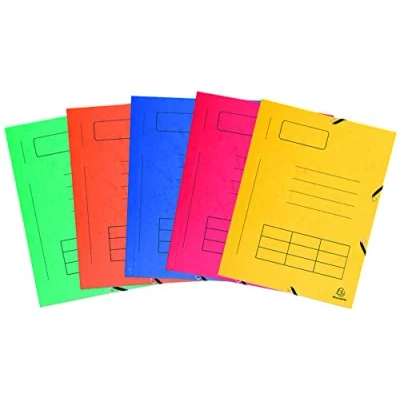 Imagen de Exacompta 55360E Pack de 10 carpetas con goma, A4, multicolor