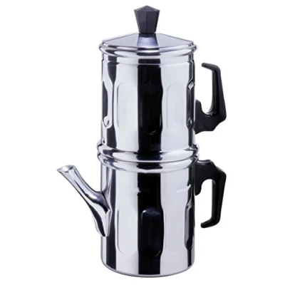 Imagen de Ilsa Neapolitan CAFETERA NAPOLITANA ALU.TZ.3, Aluminio, Plateado, 3 Cups, 250