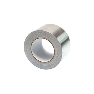 Imagen de GOCABLETIES Cinta adhesiva de aluminio ancha 75 mm x 50 m Autoadhesiva y resistente al agua calor Ideal para sellar, reparar aislar 1 rollo