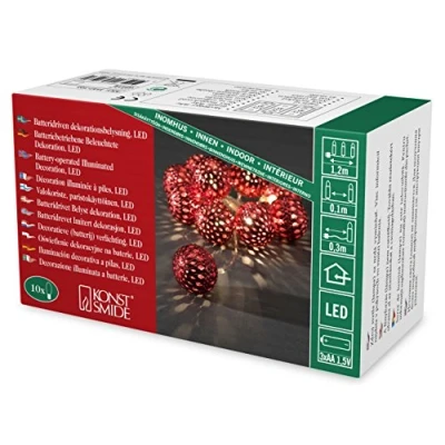 Imagen de Konstsmide Cadena de Luces LED Decorativas, Rojo, Klein