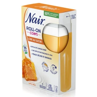 Imagen de Nair Roll On Cera de azúcar, leche y miel Piel seca sensible 100 ml