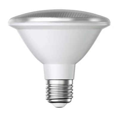 Imagen de ledscom.de Bombilla LED E27, PAR30 cuello corto, blanco (4200 K), 13 W, 1025lm, 43, espejo reflector (plateado), lámpara reflector, foco, proyector, halógena