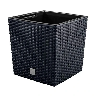 Imagen de Maceta Rato 32 litros con cubilete para plantar en color antracita x 32,5 cm.