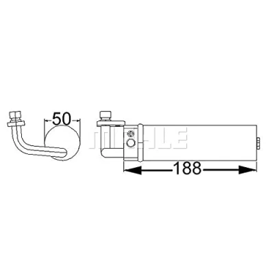 Imagen de MAHLE ORIGINAL AD 67 000S Filtro Deshidratante NISSAN: Qashqai / Qashqai+2 I