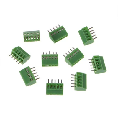 Imagen de 10 piezas de conector bloques terminales montados en pieza tornillo 5 pines, paso 2,54mm