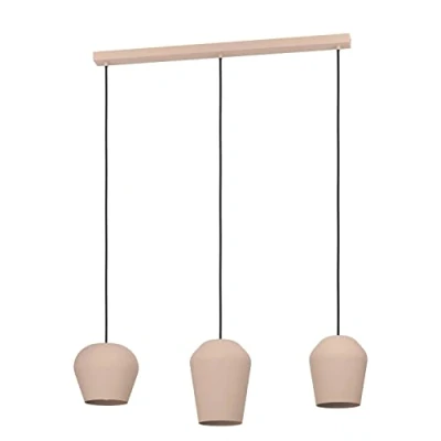 Imagen de Eglo lámpara colgante Cambaito, candil para comedor de 3 luces, iluminador metal en color arena, pendiente con casquillo E27