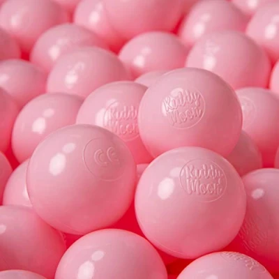 Imagen de KiddyMoon 200/6Cm ∅ 6Cm Bolas Colores De Plástico para Piscina Niños, Rosa Claro