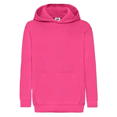 Imagen de Fruit Of The Loom SS026B, Sudadera con Capucha para Niños, Rosa (Fuchsia), 14 15 años (Talla del fabricante: 164)