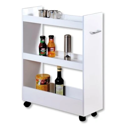Imagen de Kesper Estantería para nicho, Material: aglomerado con Certificado FSC, Revestimiento de melamina, Dimensiones: 50 x 15 cm, Altura: 79 Color: Blanco 24854 13