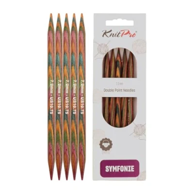 Imagen de Knit Pro K20116 Agujas para Calcetines, Madera de Abedul, Multicolor, 7 mm