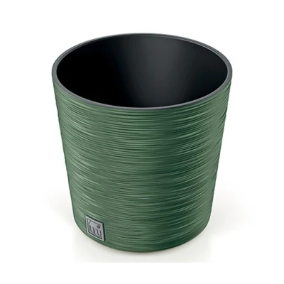 Imagen de Macetero color verde tierra, con depósito, colección FURU, de 30 x 29,4 cm, capacidad 15 L.