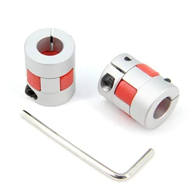 Imagen de Zeberoxyz 2 acopladores flexibles de aluminio 10 mm a mm, diámetro 20 longitud 25 conector flexible para impresora 3D, máquina CNC y servomotor escalonado (10 x mm)