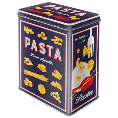 Imagen de Nostalgic Art Caja de almacenamiento retro l, 3 Pasta Variety Idea regalo para cocina, lata grande, diseño vintage