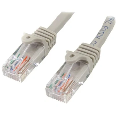 Imagen de StarTech.com Cable de 1m Gris Red Fast Ethernet Cat5e RJ45 sin Enganche Patch Snagless