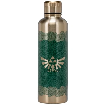 Imagen de Paladone Tears of The Kingdom Botella de agua metal con licencia oficial Zelda, decoración y regalo para fanáticos los jugadores, accesorio escritorio todas las edades, vasos
