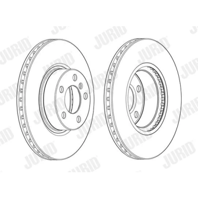 Imagen de JURID 562891JC 1 Disco de freno 328 28 5 120 ventilado revestido con tornillos BMW: X3, X4